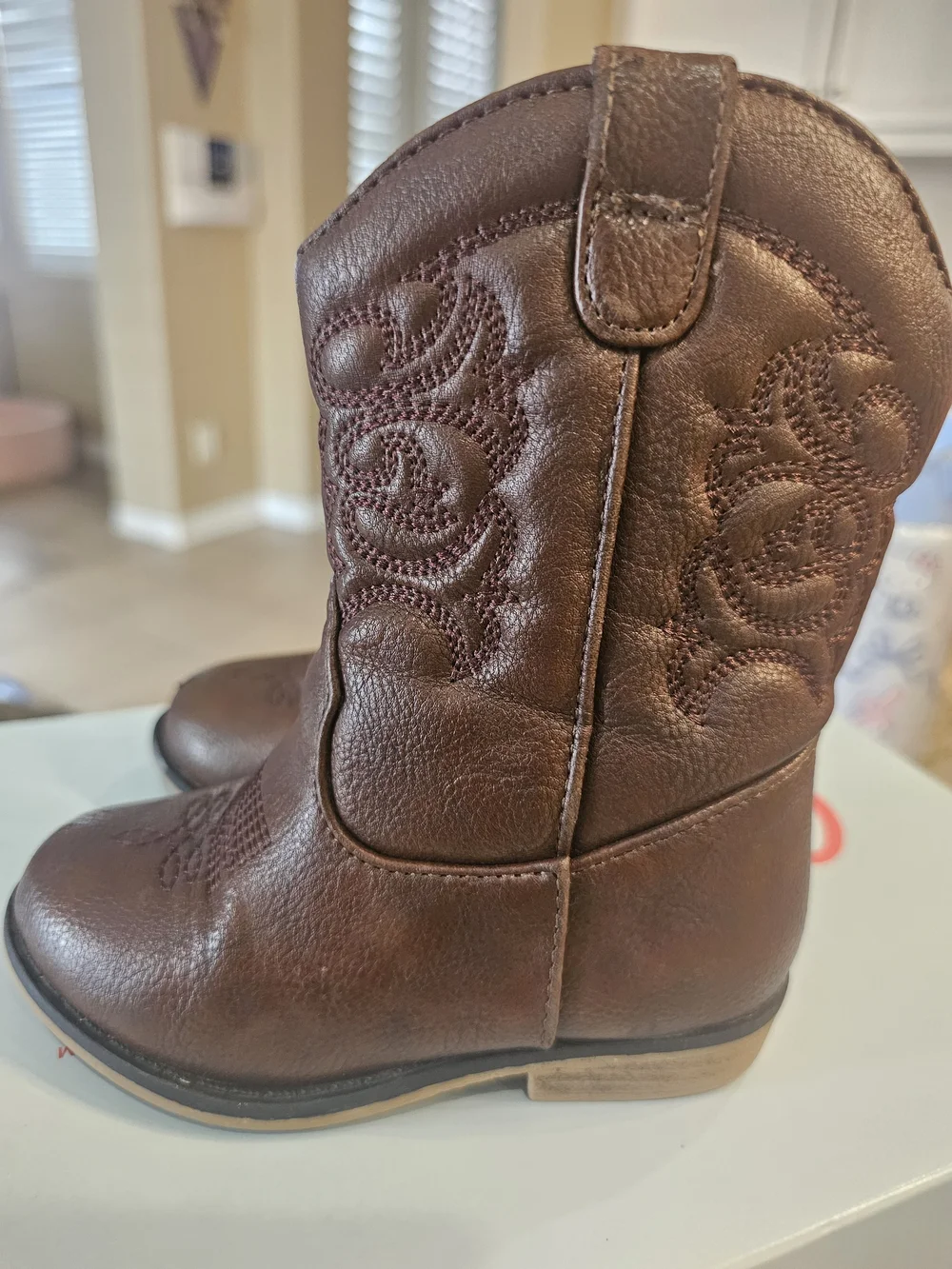 Cat & Jack Brown Girls Or Boys Western Cowboy Boots Toodler Size 7